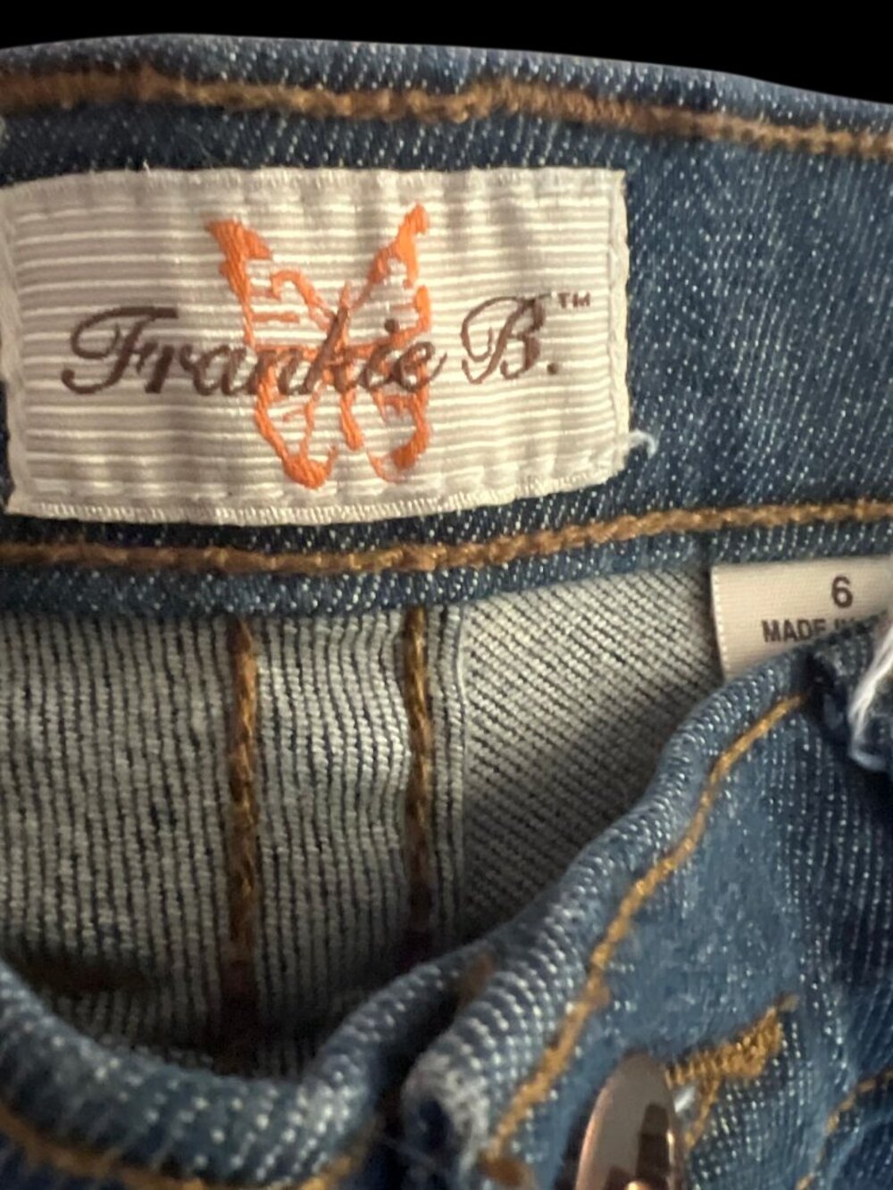 frankie b low rise heart pocket bootcut jeans - Picture 5 of 8